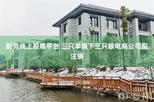 配资线上股票平台 三只羊旗下三只狼电商公司拟注销